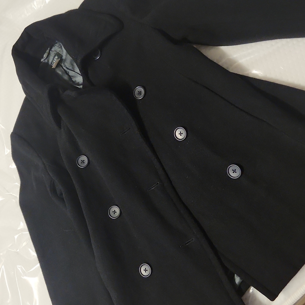 Black wool pea coat